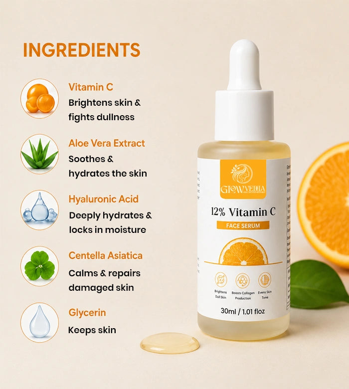 Glowvedda Advance 12% Vitamin C  Brightening Face Serum