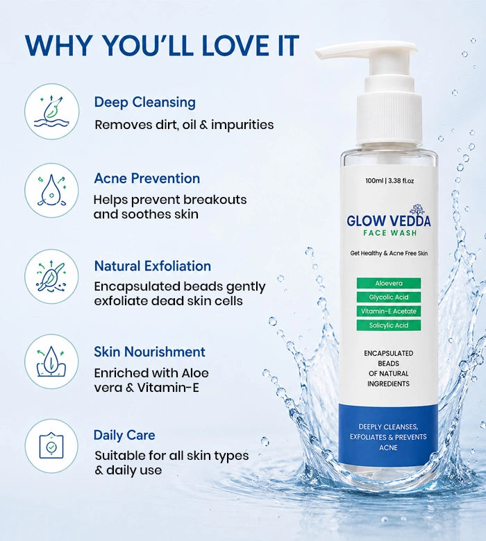 Glow Vedda Clearpulse-Salicylic Acid Anti-Acne Face Wash