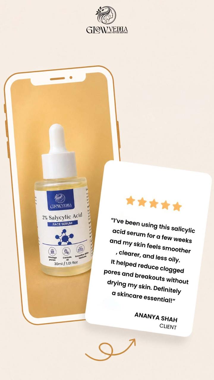 GLOWVEDDA SALICINAMIDE SKIN RESET ANTI ACNE SERUM